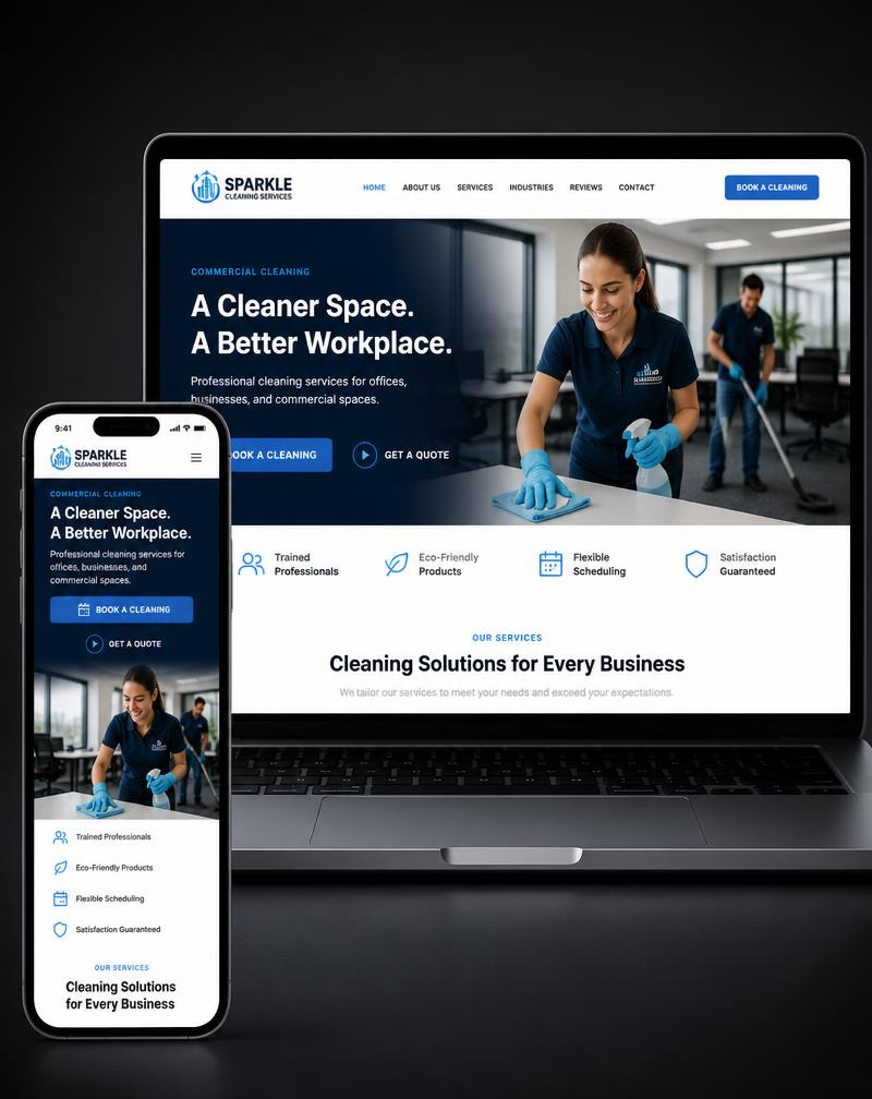 Sparkle Cleaning Services — Cleaning website concept