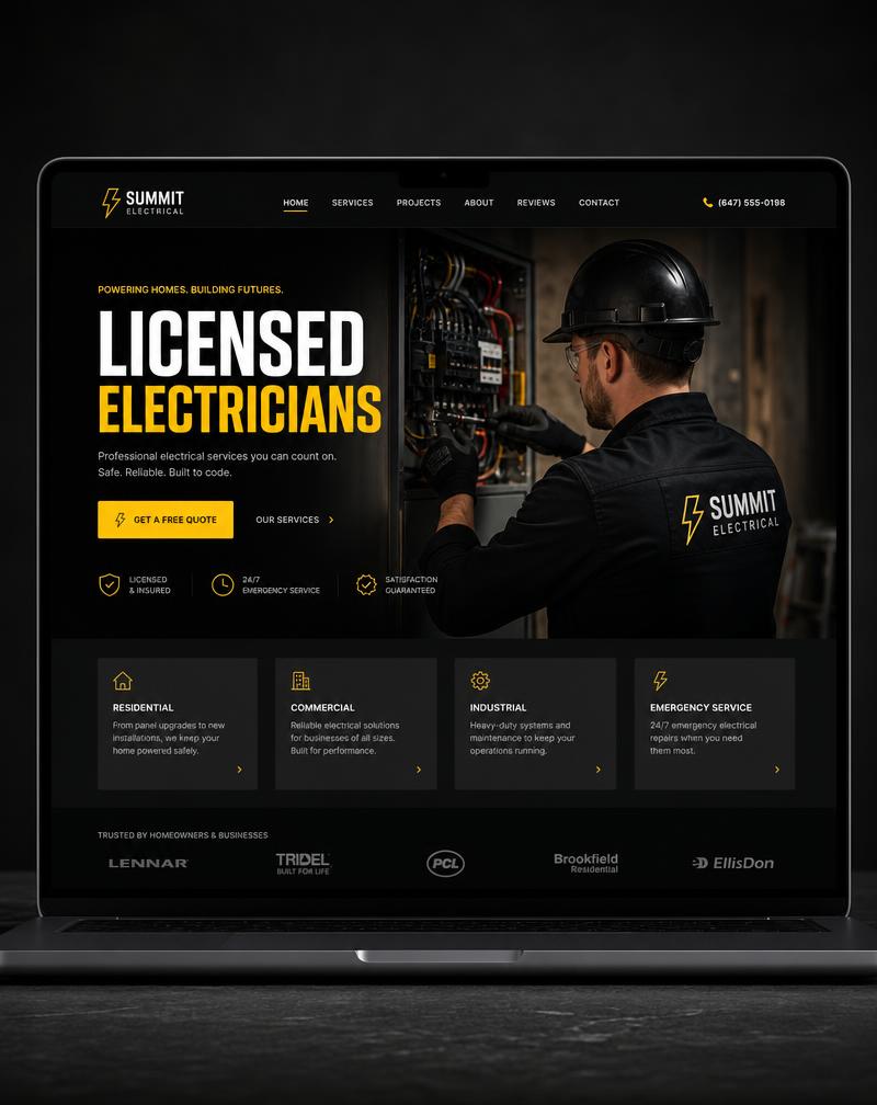 Summit Electrical — Electrical website concept