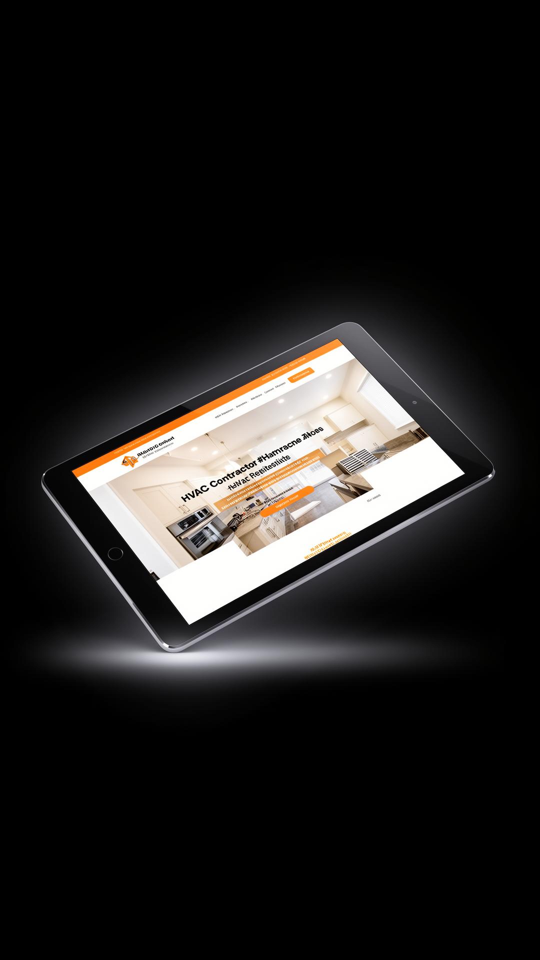 Contractor website built by SiteSpark Digital shown on a tablet